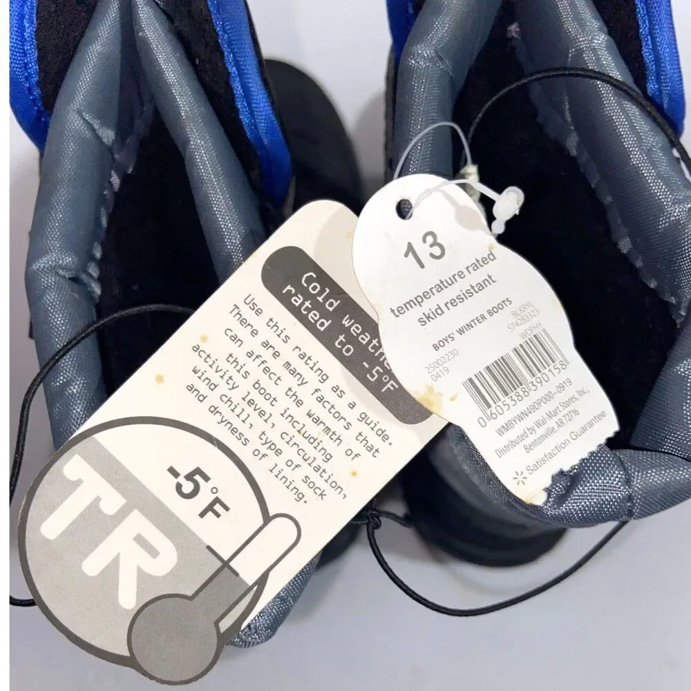 Boys Winter Boots Size 13 Wonder Nation Temperature Rated skid Resistant! NEW!